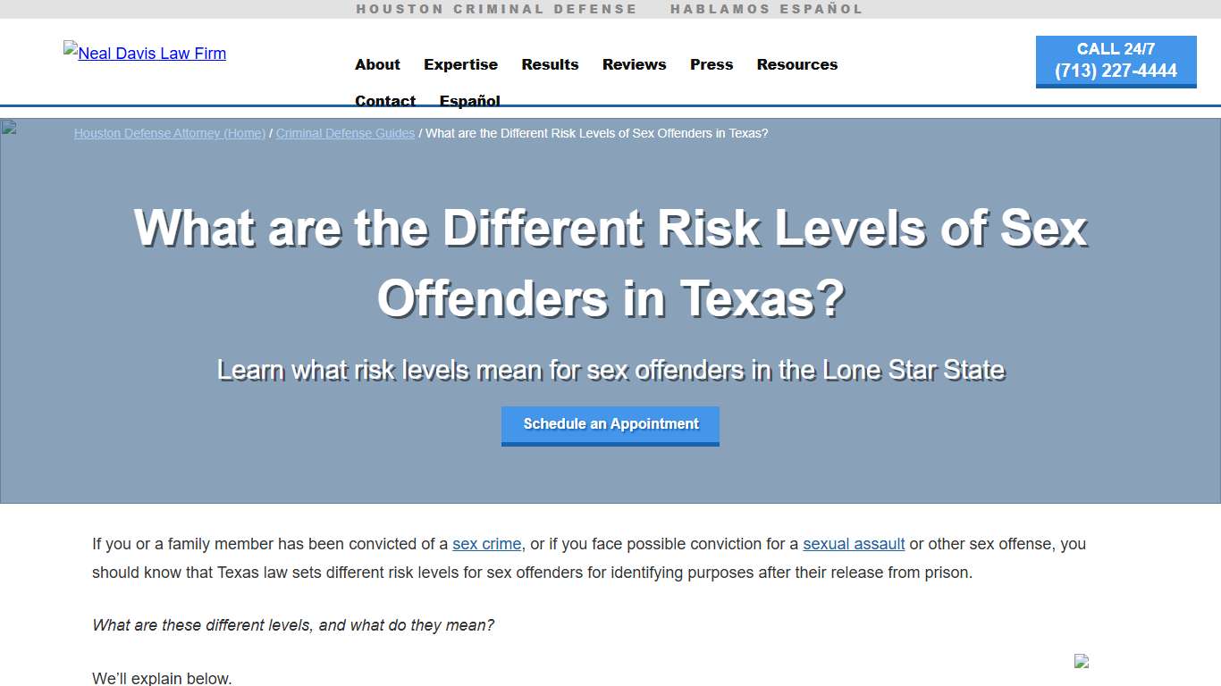 Texas Sex Offender Risk Levels, Explained: List of Classifications